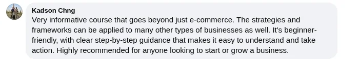Comment by Kadson Chng a week ago